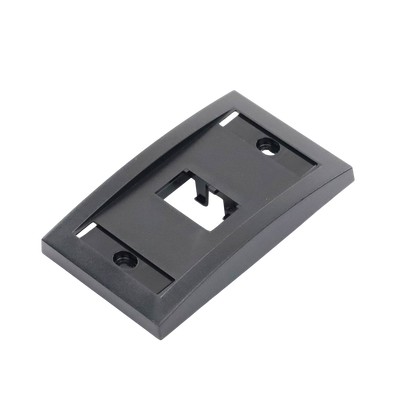 Placa de Pared Vertical Ejecutiva, Salida de 2 Puertos Mini-Com, Con Espacios Para Etiquetas, Color Negro