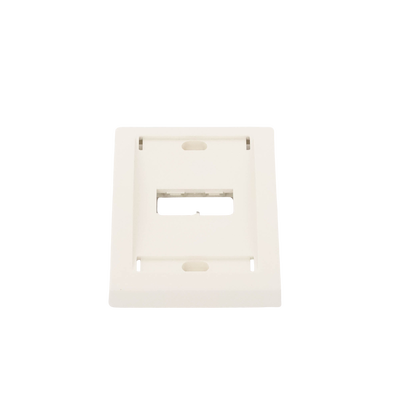 Placa de Pared Vertical Ejecutiva, Salida Para 2 Puertos Mini-Com, Con Espacios Para Etiquetas, Color Blanco Mate