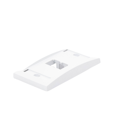 Placa de Pared Vertical Ejecutiva, Salida Para 2 Puertos Mini-Com, Con Espacios Para Etiquetas, Color Blanco