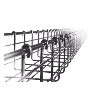 Charola Tipo Malla 105/150 mm, Acabado Electro Zinc, Hasta 251 Cables Cat6, Tramo de 3 Metros