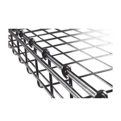 Charola Tipo Malla 105/400 mm, Acabado Electro Zinc, Hasta 668 Cables Cat6, Tramo de 3 Metros