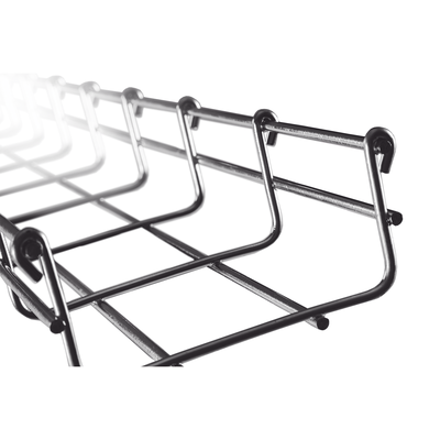 Charola Tipo Malla 54/100 mm, Acabado Electro Zinc, Hasta 86 Cables Cat6, Tramo de 3 Metros