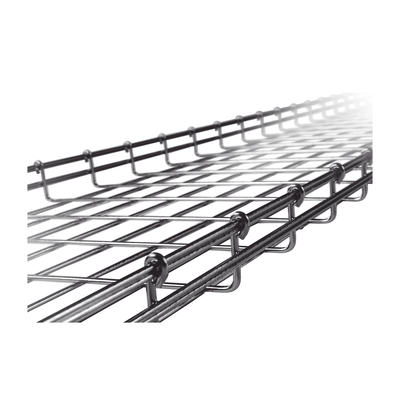 Charola Tipo Malla 54/400 mm, Acabado Electro Zinc, Hasta 344 Cables Cat6, Tramo de 3 Metros