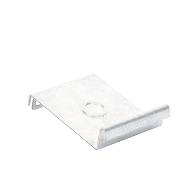 Placa salida a tubo automática con chequeador 1/2 y 3/4 de 116 mm, con acabado Electro Zinc