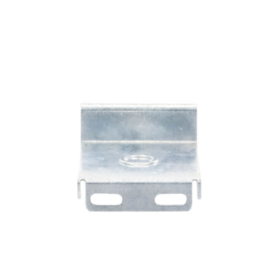 Placa salida a tubo automática con chequeador 1/2 y 3/4 de 116 mm, con acabado Electro Zinc