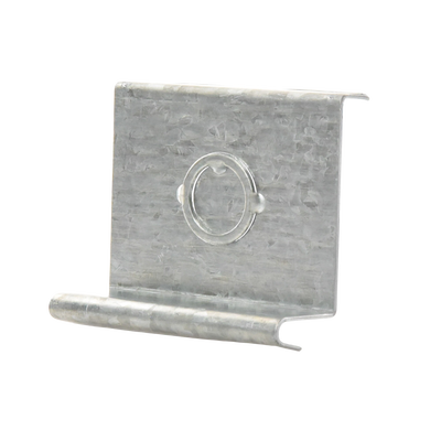 Placa salida a tubo automática con chequeador 1/2 y 3/4 de 66 mm, con acabado Electro Zinc