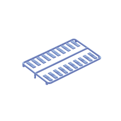 Paquete de 100 Iconos de Datos de Instalación a Presión, Para Jacks Mini-Com de Panduit, De Plástico, Color Azul