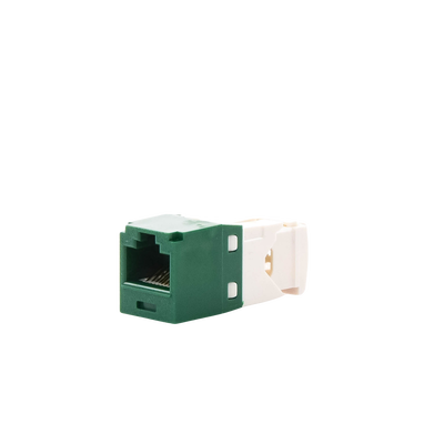 Conector Jack RJ45 Estilo TG, Mini-Com, Categoría 6, de 8 posiciones y 8 cables, Color Verde