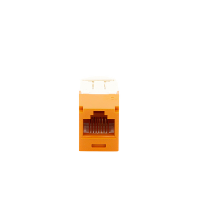 Conector Jack RJ45 Estilo TG, Mini-Com, Categoría 6, de 8 posiciones y 8 cables, Color Naranja
