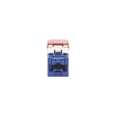 Conector Jack RJ45 Estilo TG, Mini-Com, Categoría 6A, de 8 posiciones y 8 cables, Color Rojo