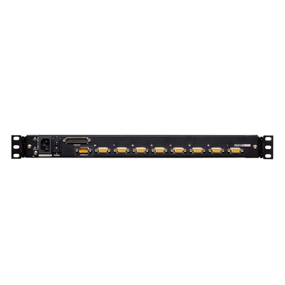 Consola LCD single rail con switch KVM integrado | VGA PS/2-USB de 8 puertos | Conexión Daisy Chain | Módulo LCD 19" TFT-LCD