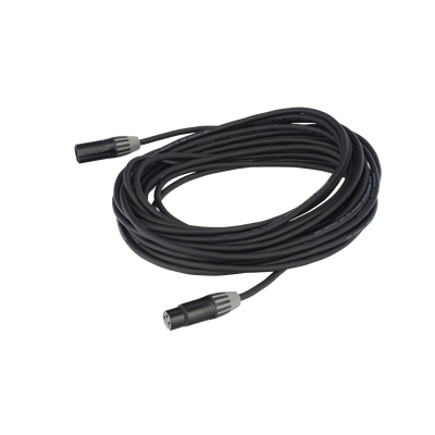 Cable XLR | 3 polos | Conector Hembra-Macho | Serie M | Carcasa Negra | Contactos Dorados | Ideal para Microfonía | Longitud 10m