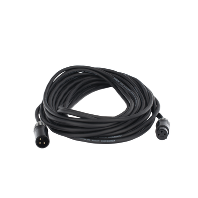Cable XLR | 3 polos | Conector Hembra-Macho | Serie M | Carcasa Negra | Contactos Dorados | Ideal para Microfonía | Longitud 10m