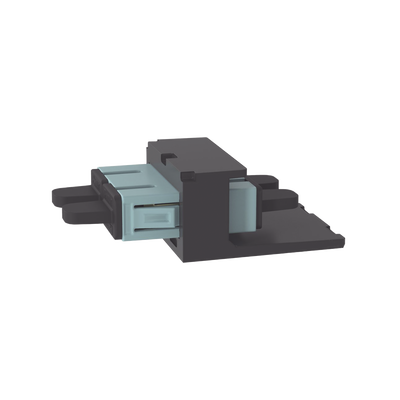 Módulo Acoplador SC Duplex, para Fibra Óptica Multimodo OM3/OM4, Tipo Mini-Com, Color Aqua