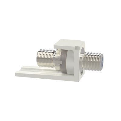 Módulo Acoplador Coaxial Tipo F, Mini-Com, de 75 Ohms, 3.0 GHz, Color Blanco