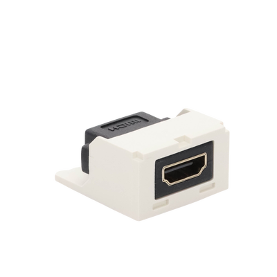 Módulo Acoplador HDMI 2.0, Hembra a Hembra Tipo-A, Categoría 2, Uso en 2 Puertos Mini-Com, Color Blanco Mate