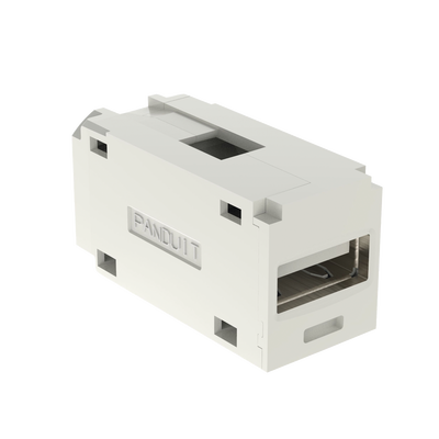 Módulo Acoplador USB 2.0, Hembra a Hembra, Tipo Mini-Com, Color Blanco Mate