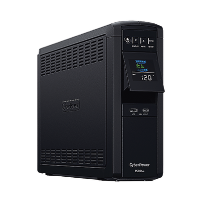 UPS de 1500 VA/900 W, Topología Línea Interactiva, Entrada 120 Vca NEMA 5-15P, Onda Senoidal Pura, Tipo Torre, Con 10 Tomas NEMA 5-15R