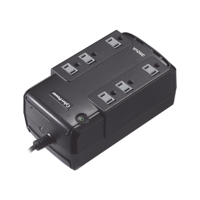 UPS de 350 VA/255 W, Topología Standby, Entrada 120 Vca NEMA 5-15P, Tipo Gabinete Compacto, Con 6 Tomas NEMA 5-15R