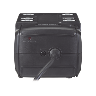 UPS de 350 VA/255 W, Topología Standby, Entrada 120 Vca NEMA 5-15P, Tipo Gabinete Compacto, Con 6 Tomas NEMA 5-15R