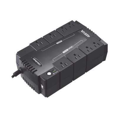 UPS de 425 VA/255 W, Topología Standby, Entrada 120 Vca NEMA 5-15P, Tipo Gabinete Compacto, Con 8 Tomas NEMA 5-15R