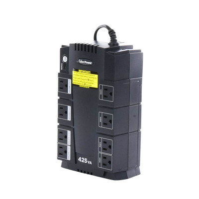 UPS de 425 VA/255 W, Topología Standby, Entrada 120 Vca NEMA 5-15P, Tipo Gabinete Compacto, Con 8 Tomas NEMA 5-15R