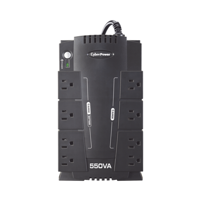 UPS de 550 VA/330 W, Topología Standby, Entrada 120 Vca NEMA 5-15P, Tipo Gabinete Compacto, Con 8 Tomas NEMA 5-15R
