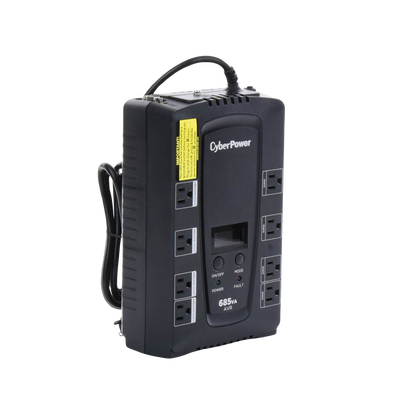 UPS de 685 VA/390 W, Topología Línea Interactiva, Entrada 120 Vca NEMA 5-15P, Tipo Gabinete Compacto, Con 8 Tomas NEMA 5-15R