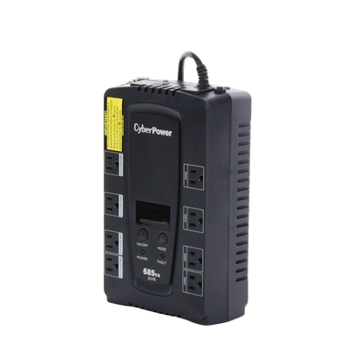 UPS de 685 VA/390 W, Topología Línea Interactiva, Entrada 120 Vca NEMA 5-15P, Tipo Gabinete Compacto, Con 8 Tomas NEMA 5-15R