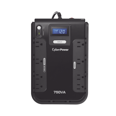 UPS de 750 VA/420 W, Topología Standby, Entrada 120 Vca NEMA 5-15P, Tipo Gabinete Compacto, Con 8 Tomas NEMA 5-15R
