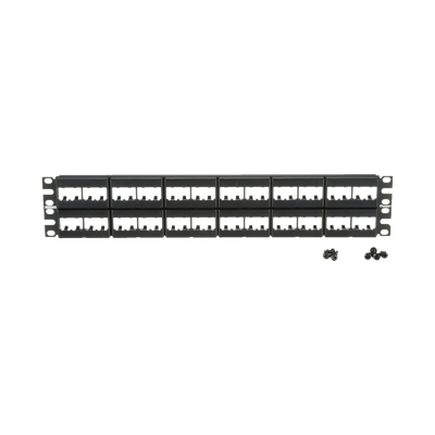 Panel de Parcheo Modular Mini-Com (Sin Conectores), Plano, Sin Blindaje, de 48 puertos, 2 UR