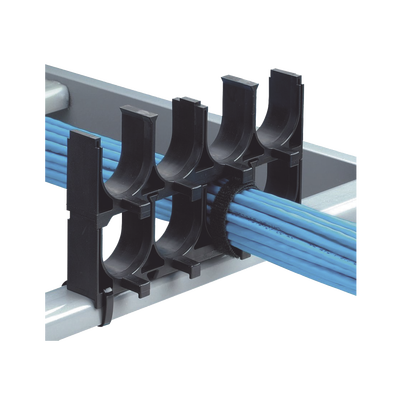 Espaciador de Cables de Nylon 6.6, Con 4 Espacios de 1.25 in (31.8 mm) de Diámetro, Color Negro, 1 Pieza