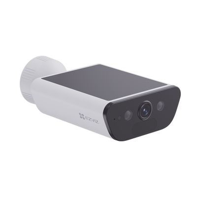 Camara de Bateria con Panel Solar Integrado / 4K Resolucion / WI-FI 6 / Vision Nocturna / Detección Humana y de Vehiculos / Batería de 10400 MAH / IP65