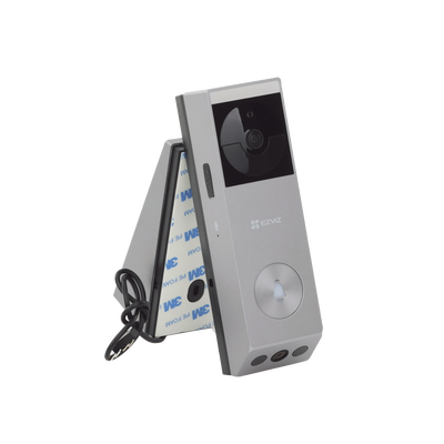 Doorbell de Batería Recargable con Transformador de 5Vcc o Panel Solar (Incluye Panel) / 3 megapíxel / Doble Lente / Protección IP65 / Audio de Dos Vías