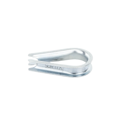 Guardacabos/cuello 1/4" acero con electro galvanizado.
