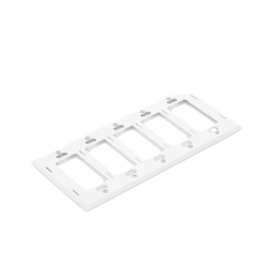 Placa de pared 5 espacios, para atenuador (dimmer), switch ó control remoto PICO inalámbrico