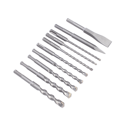 Juego con 10 piezas de brocas y cinceles SDS PLUS