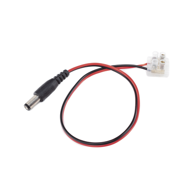 Cable de Alimentación con Conector Macho a Bloque de Terminal Atornillable / Calibre 18 AWG / Longitud  28.5 cm / Ideal para alimentacion de Cámaras.