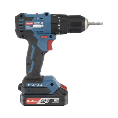 Rotomartillo / Taladro Inalámbrico de 20V sin Carbones, Broquero de 1/2", incluye 2 Baterías de 2.0 Ah, Cargador y Maletín