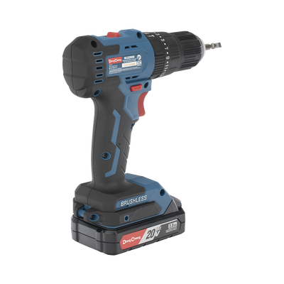 Rotomartillo / Taladro Inalámbrico de 20V sin Carbones, Broquero de 1/2", incluye 2 Baterías de 2.0 Ah, Cargador y Maletín