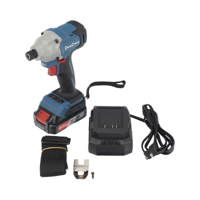 Atornillador de Impacto de 1/4 in. sin escobillas de 20V, incluye Batería de 2.0 Ah y Maletín