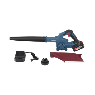 Sopladora Inalámbrica de 20V, Incluye batería de 4.0Ah, Cargador y bolsa Guarda Polvo