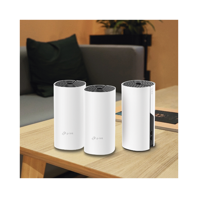 KIT 3 Routers Inalámbricos MESH Interior para Hogar / Doble Banda Wi-Fi 5 AC1200 Mbps / 2 Puerto Gigabit WAN/LAN / 2 Antenas Internas / Administración Mediante la App Deco (iOS, Android)