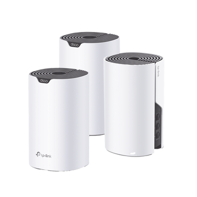 Kit 3 Routers Inalámbricos MESH Interior para Hogar / Doble Banda Wi-Fi 5 AC1900 Mbps / 3 Puerto Gigabit WAN/LAN / 3 Antenas Internas / Administración Mediante la App Deco (iOS, Android)