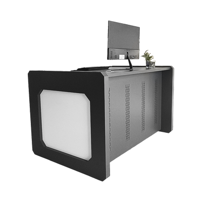 Escritorio Estación Mobiliaria Profesional de Monitoreo y Control / Videovigilancia / Acceso / Alarmas / Etc... / Metálica / Color Gris Oxford