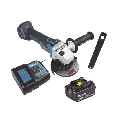 Mini esmeril Inalámbrico de 4-1/2 " 8.500 rpm, Incluye 1 bat. li-ion 18v/5.0 a.h y Cargador