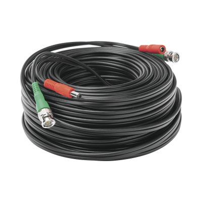 Cable coaxial ( BNC RG59 ) + Alimentación / SIAMÉS / 30 Metros / 100 % COBRE / Para Cámaras 4K  / Uso interior y exterior