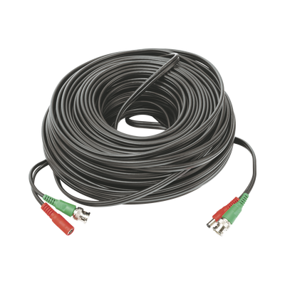 Cable coaxial ( BNC RG59 ) + Alimentación / SIAMÉS / 40 Metros / 100 % COBRE / Para Cámaras 4K  / Uso interior y exterior.