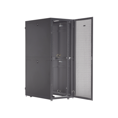 Gabinete Net-Verse para Centros de Datos, 42UR, 600mm de Ancho, 1000mm de Profundidad, Fabricado en Acero, Color Negro