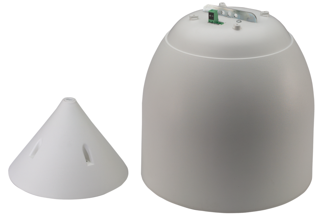BIAMP Desono DP8-W Altavoz colgante blanco de 8 pulgadas, de 2 vías, de 70 V/100 V o 16 ohmios de baja impedancia. 150 W continuos, 375 W pico 1 PIEZA